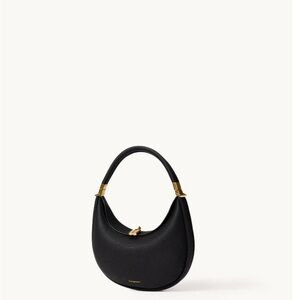 Songmont Black Hobo Bag Sleek Minimalist Design